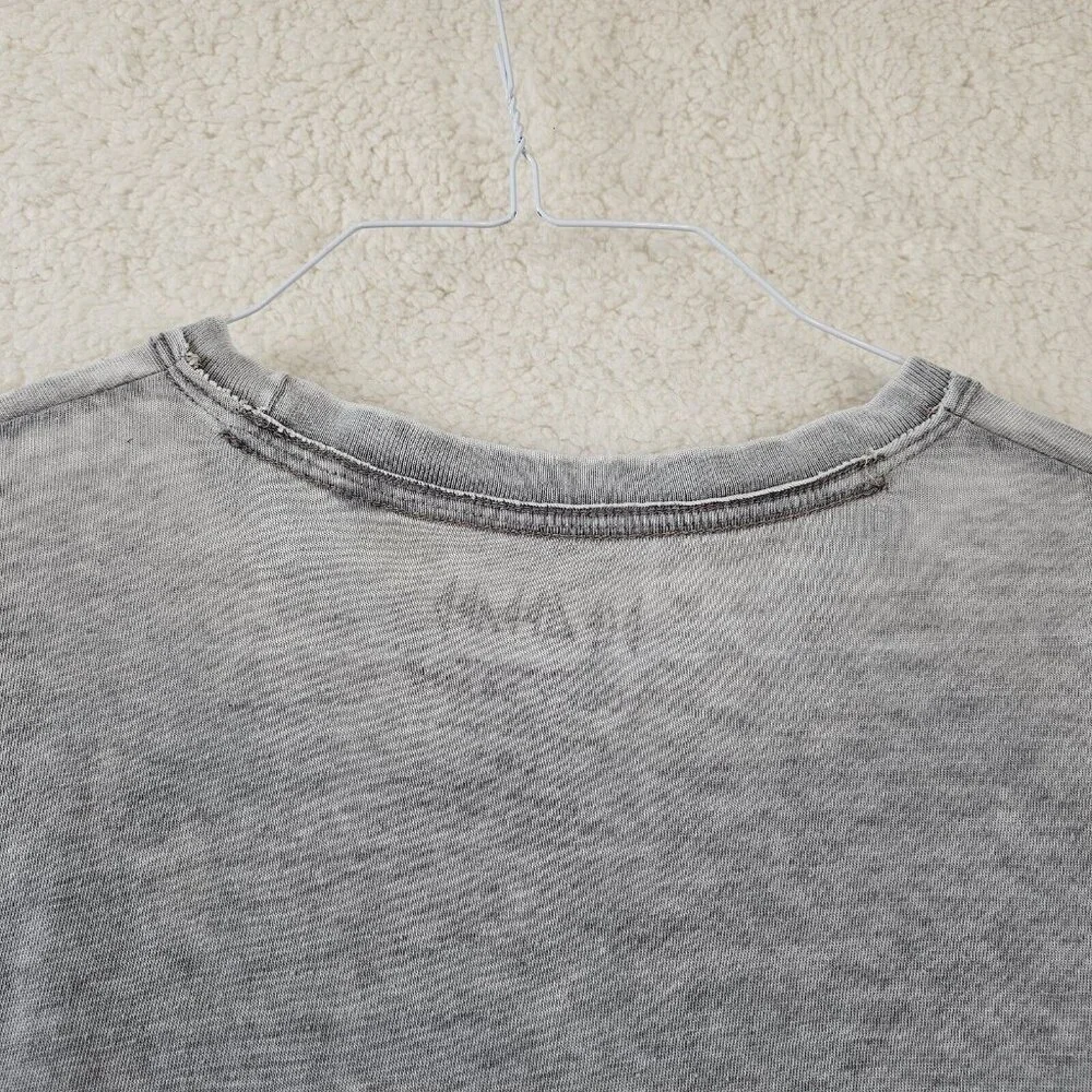 Def‎ Leppard Lucky Brand T Shirt Women's Large Hysteria Gray Band Tee 80s Edgy